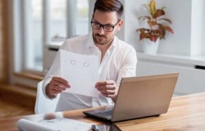 Man Preparing For Exam