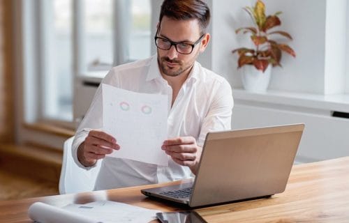 Man Preparing For Exam